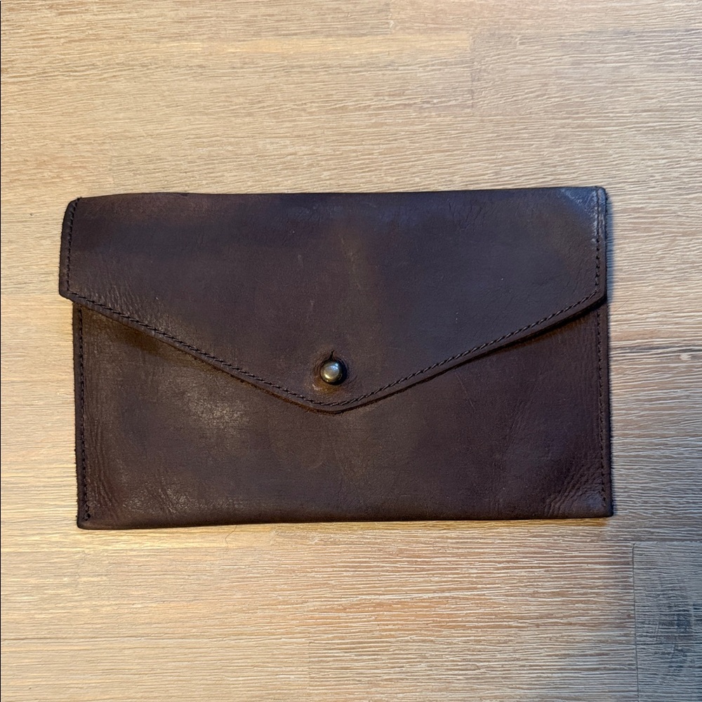 Parker Clay | Brown Leather Envelope | 8.5x5.5